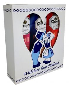 Kussend paar kadodoosje met droste