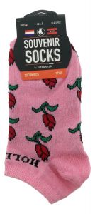 Dames Enkelsokken "Roze Tulp" - 35-41