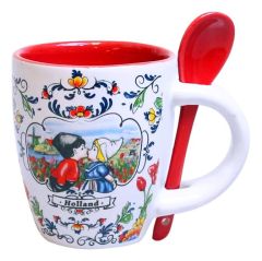 Espresso Mokje Hollands Paar Oranje, 6.5 cm