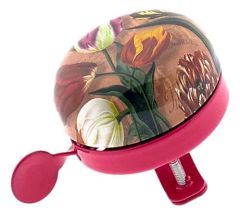 Fietsbel "Roze Tulpen", 6 cm