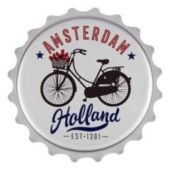 Bottle Opener Magnet Amsterdam Bicycle