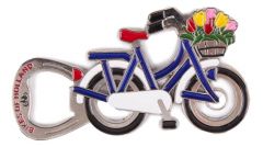 Flesopener Magneet "Holland Fiets met Tulpen"