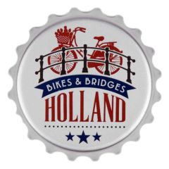 Bottle Opener Magnet Bicycle on Bridge