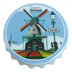 Flesopener / Koelkastmagneet "Hollandse Molen"