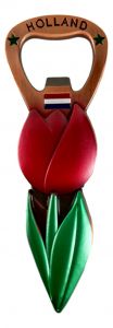 Metalen Flesopener "Rode Tulp"