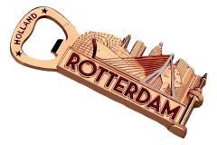 Bottle Opener Magnet Rotterdam-Holland Gold-colored