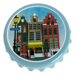 Bottle opener / Fridge magnet "Canal Houses"