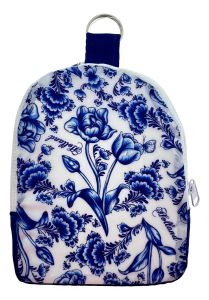Uitvouwbare tas "Delfts Blauw" in zakje