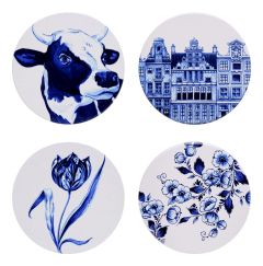 Coasters Dutch Pictures - Delft Blue (4 pieces)