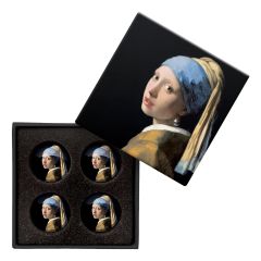 Glasmagneten Cadeaudoosje "Meisje met Parel"