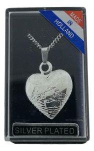 Ketting Zilver "Hartvormige hanger met Molen"