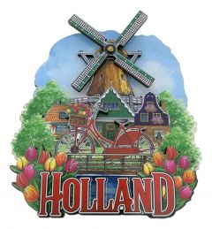Koelkastmagneet Molen Holland (Draaiende Wieken)