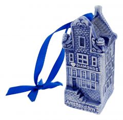 Hanger grachtenhuisje met lintje