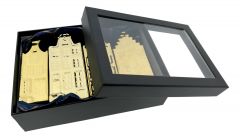 Gold-colored Canal Houses Set in Gift Box