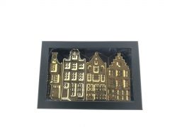 Goudkleurige Grachtenhuisjes Set in Cadeauverpakking