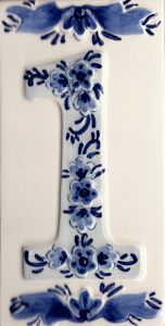 Huisnummer tegel 1