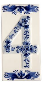 Huisnummer tegel 4