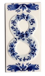 Huisnummer tegel 8