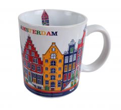 Mok Grachtenhuis kleur in kadodoosje