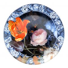 Wandbord "bloemen van de Gouden Eeuw", 20 cm