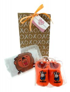 Baby Romper "White Lion" Gift set with slippers