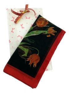 Neck scarf "Red Tulips"