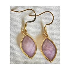 Oorbellen Lepidoliet, 22x12mm