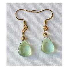 Druppel oorbellen lichtgroen