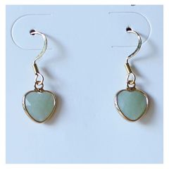 Oorbellen kleine Aventurijn hartjes