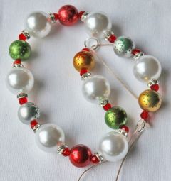 Kerst slinger zilverkleurig