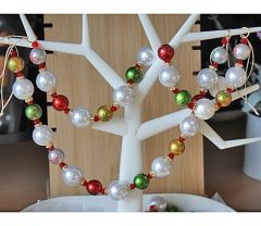 Kerst slinger zilverkleurig