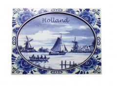 Koelkastmagneet Holland Delfts Blauw, 8 cm