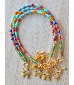 Bracelet with 3mm Miyuki seed beads in different colors