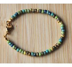 Armband Miyuki Nature kleur kralen met donker brons