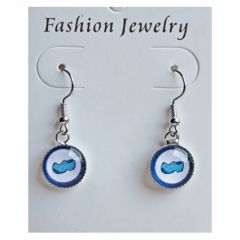 Oorbellen klompje delftsblauw 