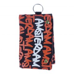 Wallet Kelly C in brown/orange-white Amsterdam, by robin ruth