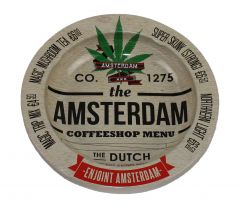 Metal ashtray "The Coffeeshop Menu"
