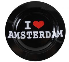 Metalen Asbak "I Love Amsterdam"