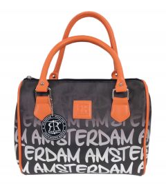 Robin Ruth Penelope tas Amsterdam zwart/oranje