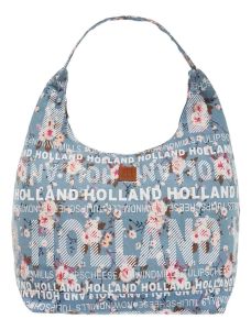 Schoudertas Julia L Holland in wit/lichtblauw van Robin Ruth