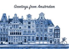 Postkaart Greetings from Amsterdam