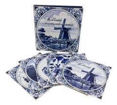 Holland Wenskaarten Set - Delfts Blauw Design