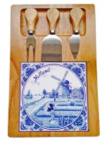 Kaasplank met bestek set