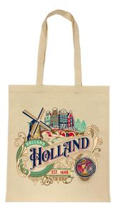 Katoenen Tas "Holland Ornaments Wit"