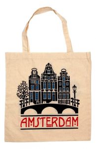 Shopper - Katoen "Amsterdam Canalhouses"