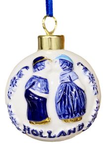 Kerstbal "Kussend Paar"