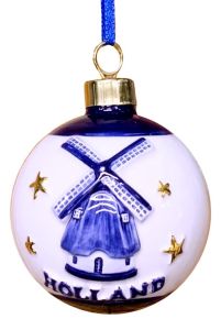 Christmas ball "Mill with Golden Stars"