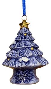 Kersthanger "Kerstboom met gouden ster"