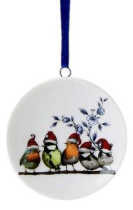 Kerstornament Bosvogels, 6 cm