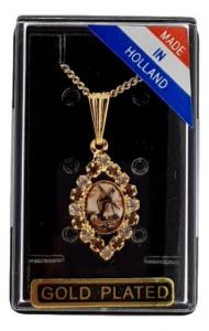 Ketting Goud "Molen Ovaal met kristallen"